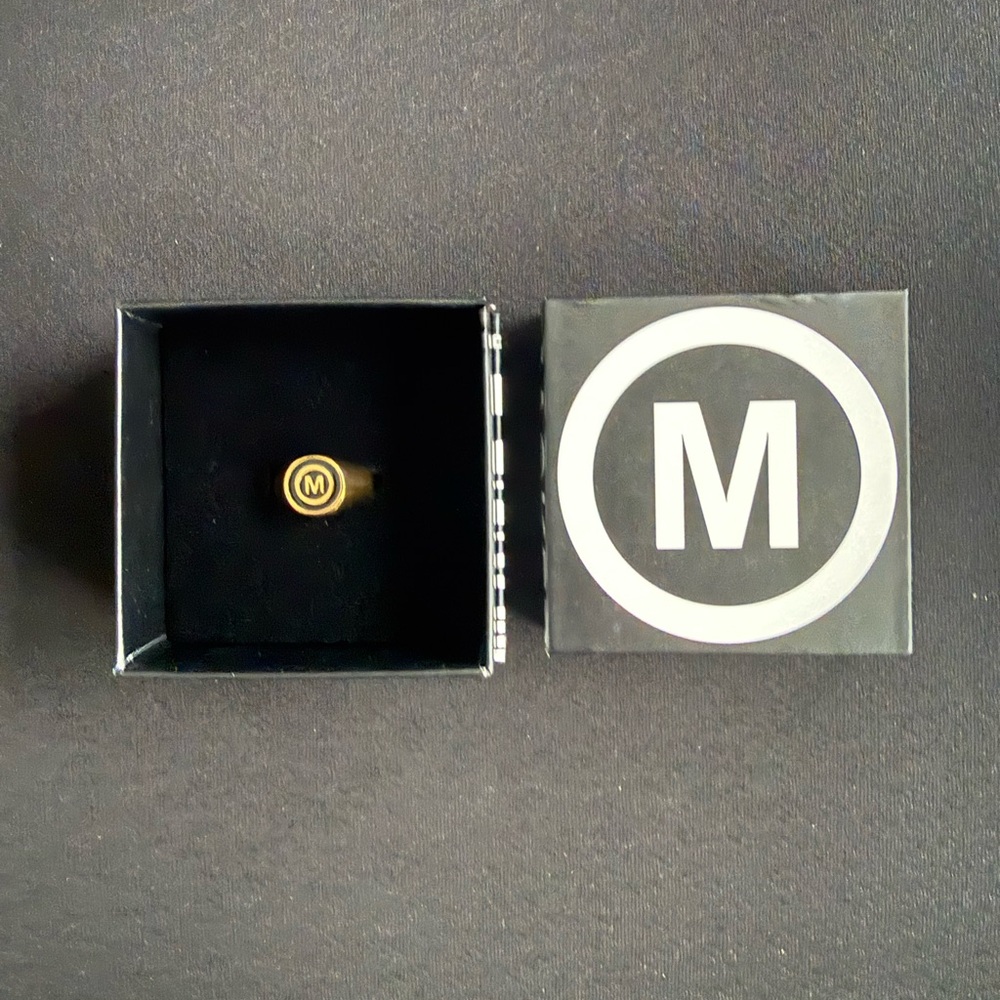 MARKET Gold Monogram Ring
